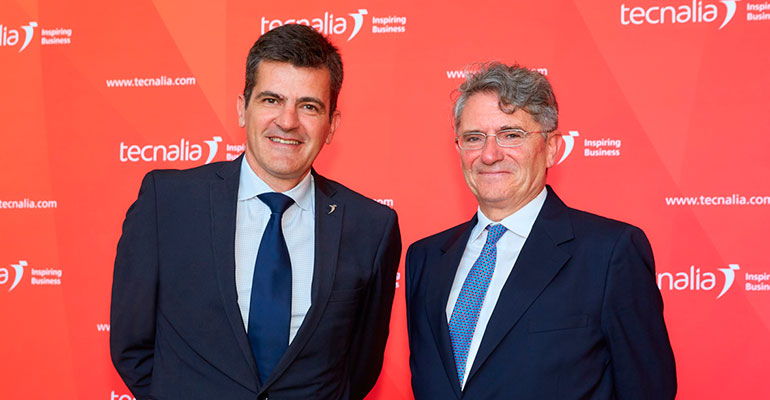 De izquierda a derecha, Iñaki San Sebastián, Director General de Tecnalia y Emiliano López Atxurra, Presidente de Tecnalia.