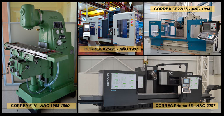 evolución de las fresadoras Correa a través de algunos modelos reconstruidos por NC Service