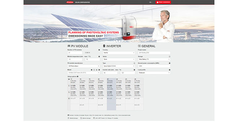 Fronius Solar.configurator