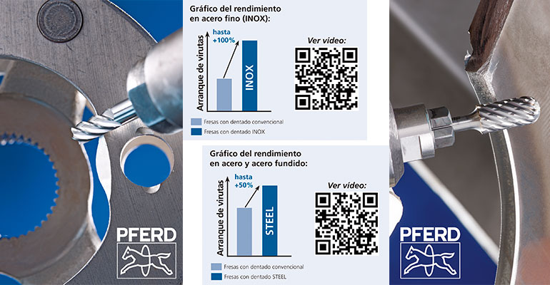 Fresas Steel e Inox de PFERD