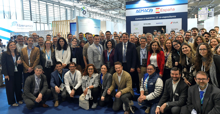 Los asociados de AEMAC se reúnen en el Pabellón España 7 en la feria JEC World 2026