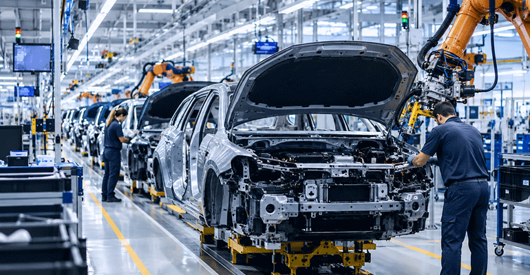 La producción de vehículos cae 1,8% en los ocho primeros meses del año, con 1,45 millones de vehículos fabricados