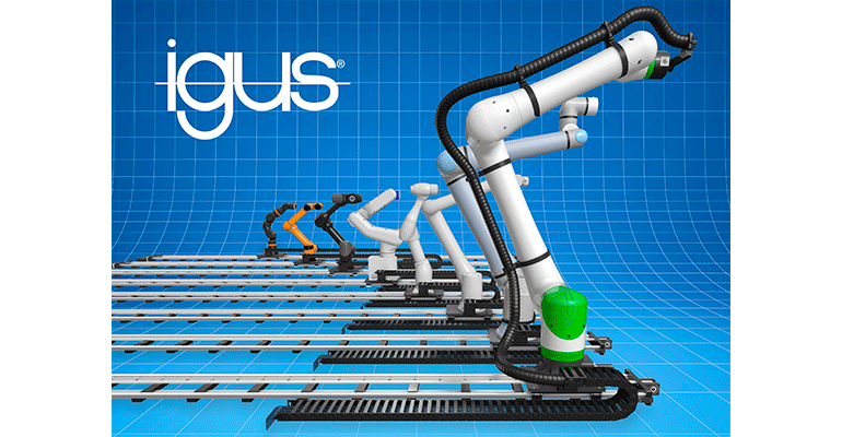 Más alcance para los robots: El 7º eje de Igus cuadruplica el espacio de trabajo