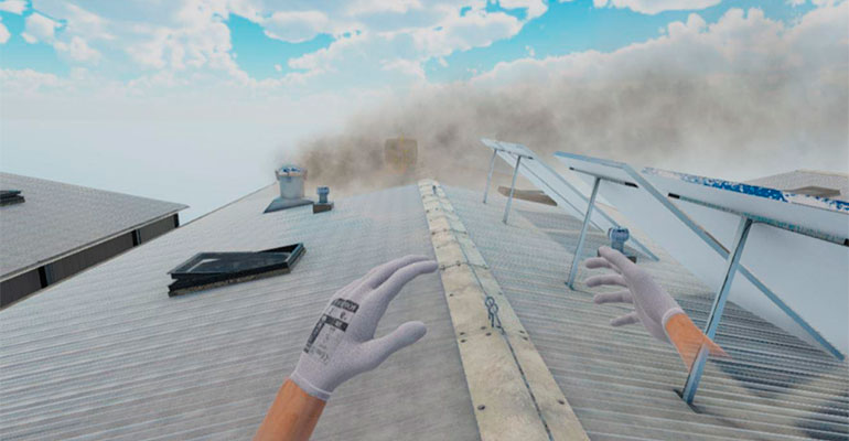 Experiencia de realidad virtual para Prevención de Riesgos Laborales en altura